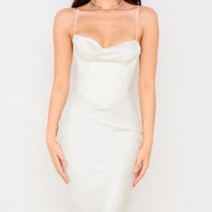 House of CB MYRNA IVORY CORSET SLIP DRESS